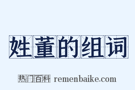 姓董的组词是什么意思的图片